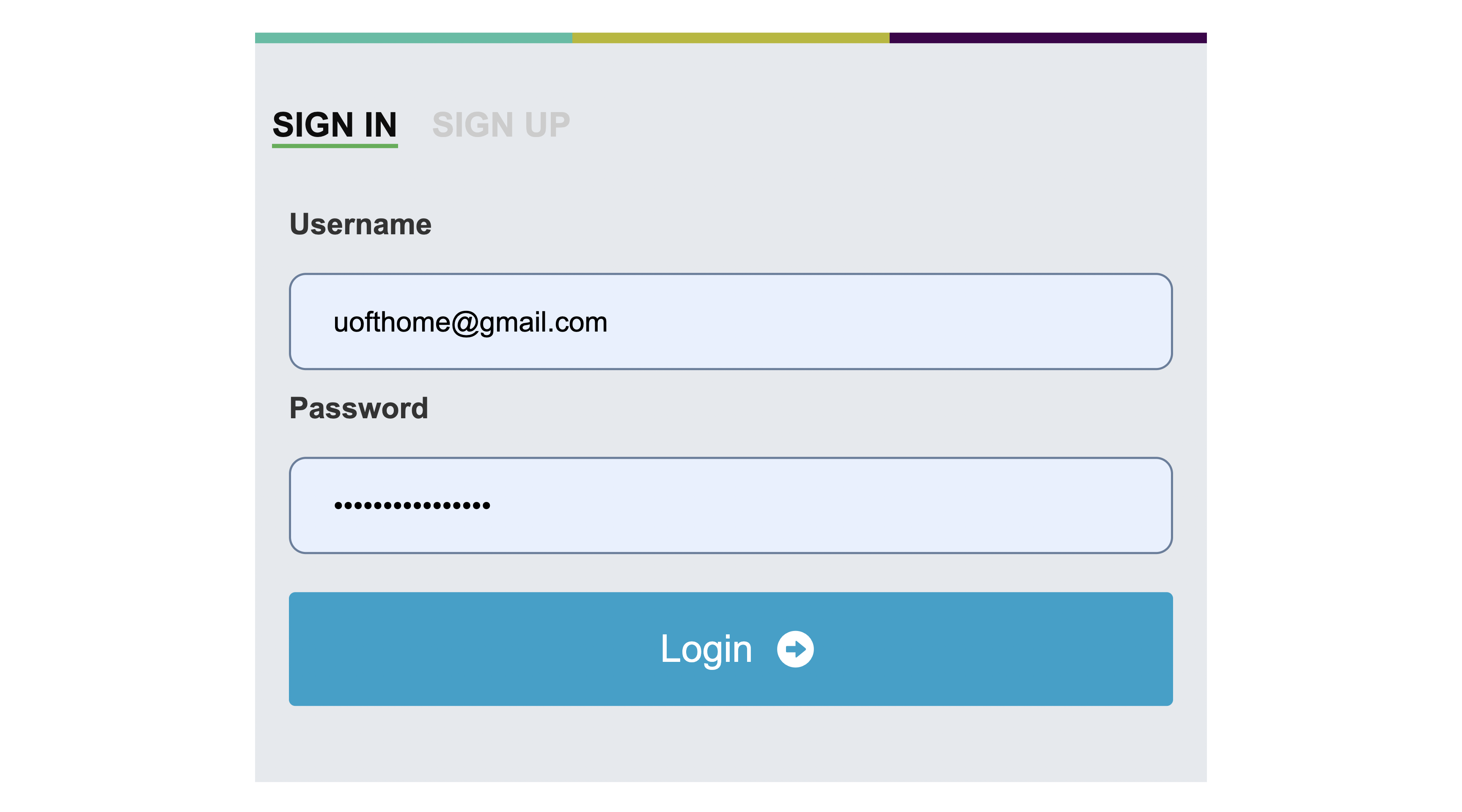 Admin Login Page